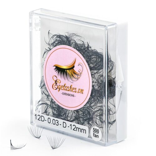 Loose Promade Fans 12D - 500Fans - Premium Quality Promade Loose Fans - VNLASHES