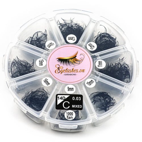 Promade Fans 14D Loose Lashes Mix 1000Fans Premade Fan Volume Eyelashes Extension VNLASHES