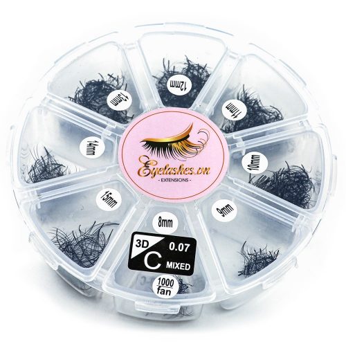Promade Fans 3D-Loose Lashes Mix 1000Fans Premade Fan Volume Eyelashes Extension VNLASHES