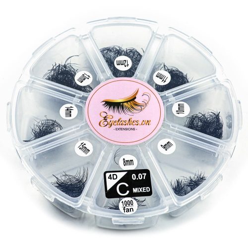 Promade Fans 4D-Loose Lashes Mix 1000Fans Premade Fan Volume Eyelashes Extension VNLASHES