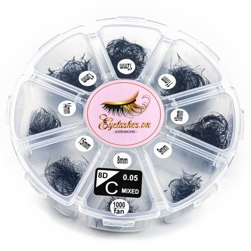 Promade Fans 8D Loose Lashes Mix 1000Fans Premade Fan Volume Eyelashes Extension VNLASHES